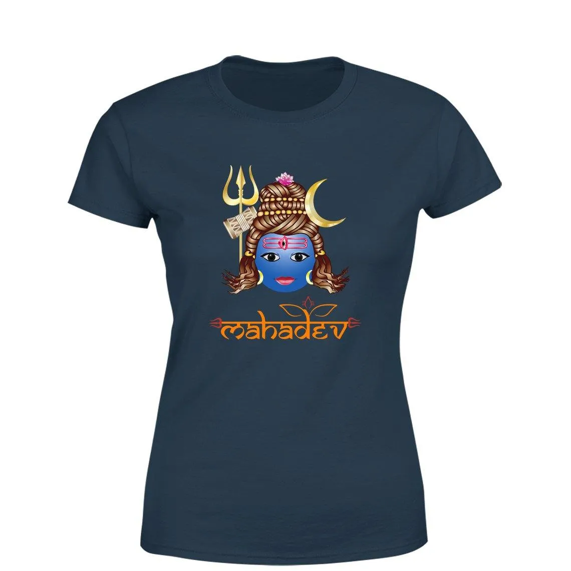 Mahadev Women Round Neck printed T-Shirts
