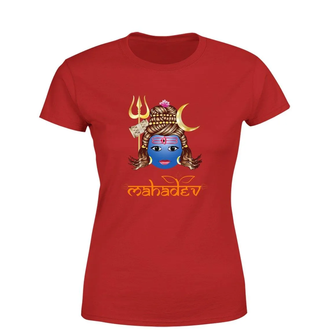 Mahadev Women Round Neck printed T-Shirts