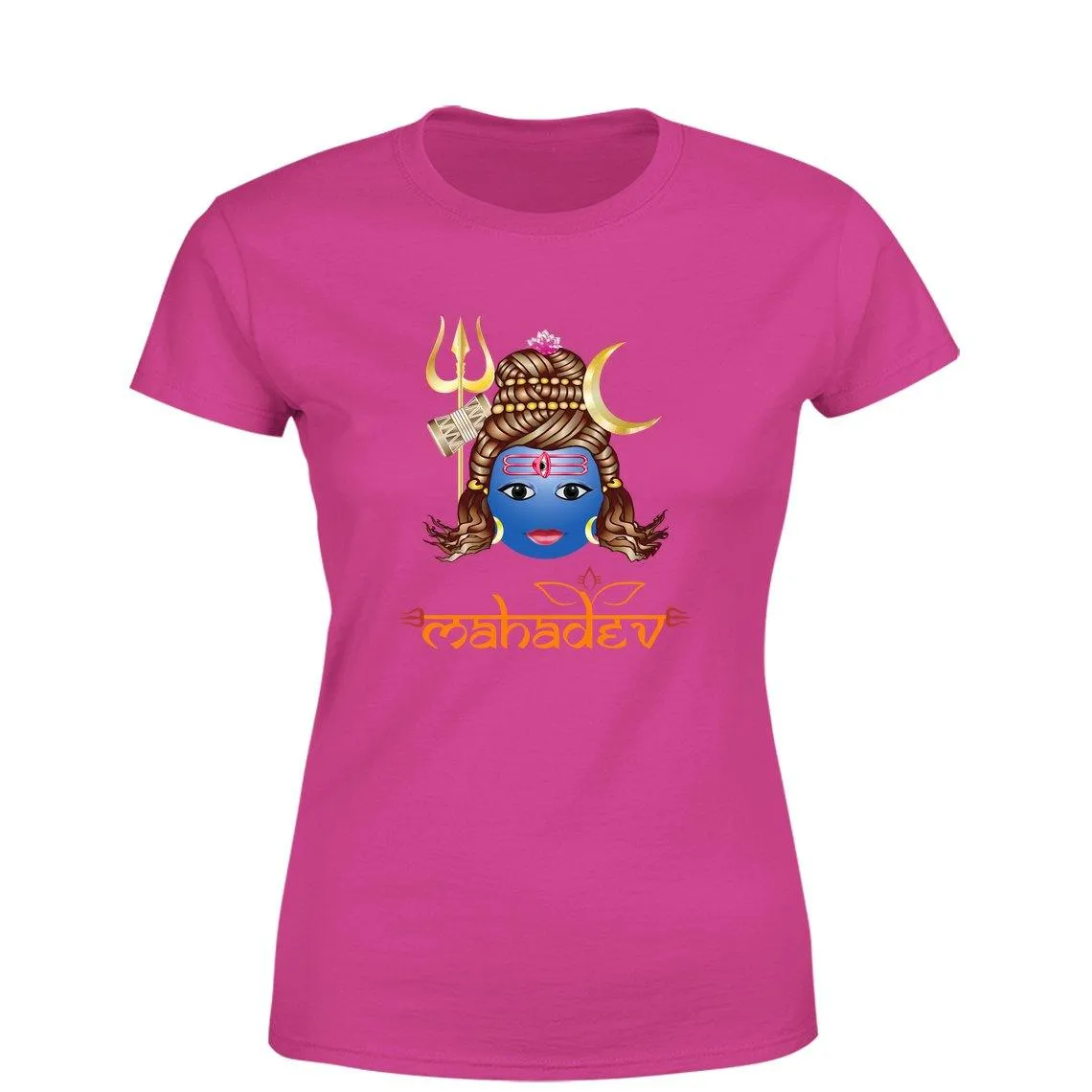 Mahadev Women Round Neck printed T-Shirts