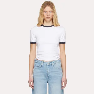 Mia Ringer Tee (White Multi)