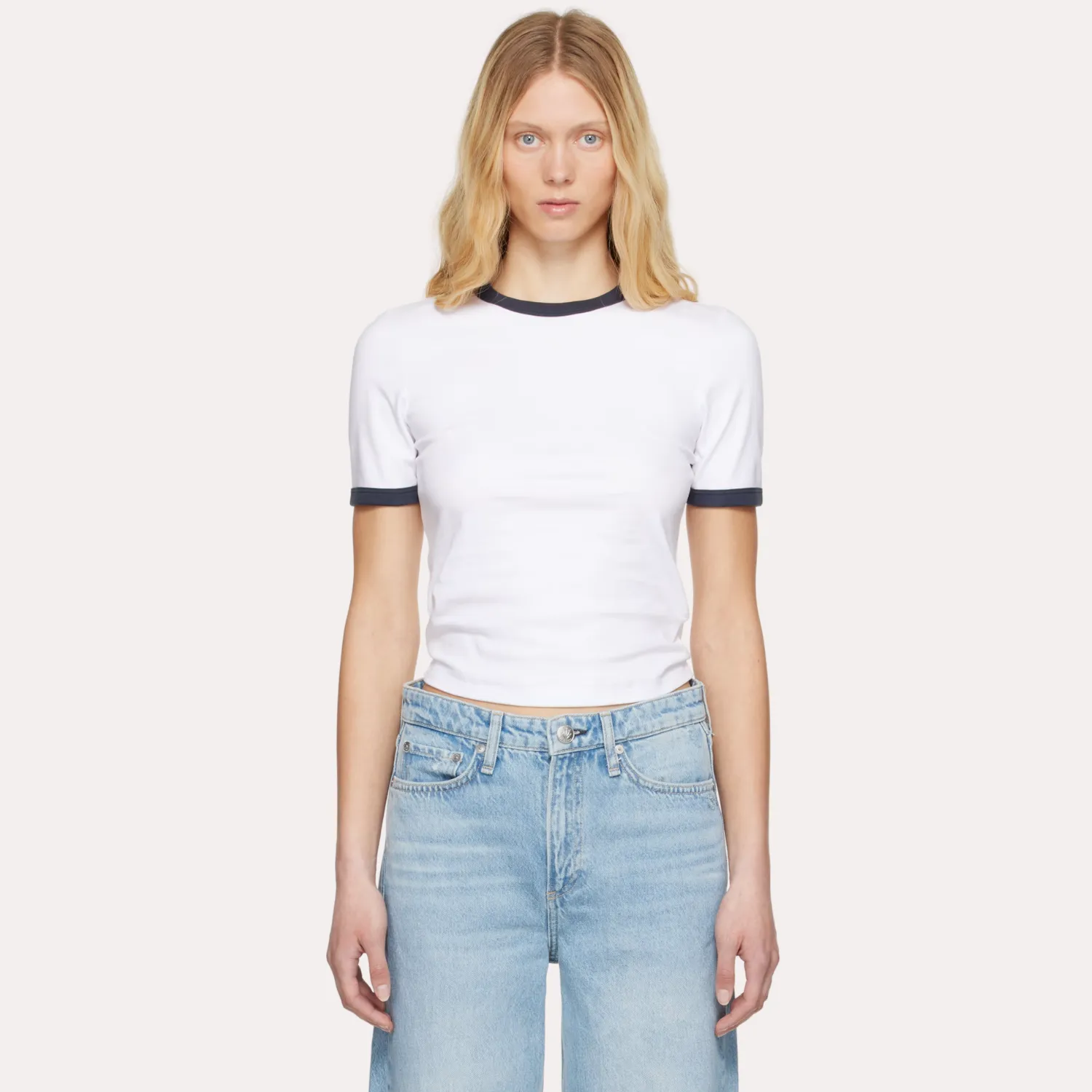 Mia Ringer Tee (White Multi)