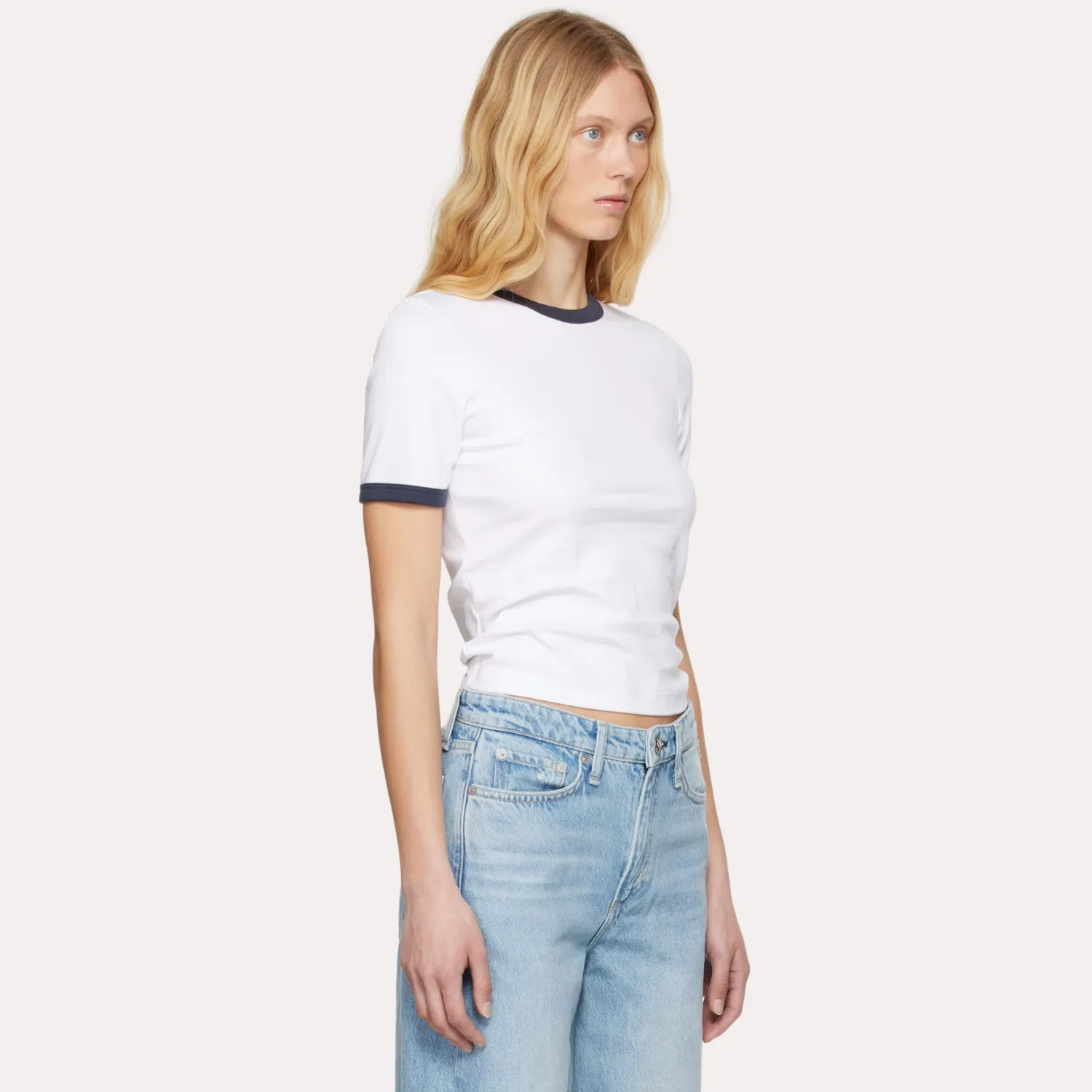 Mia Ringer Tee (White Multi)