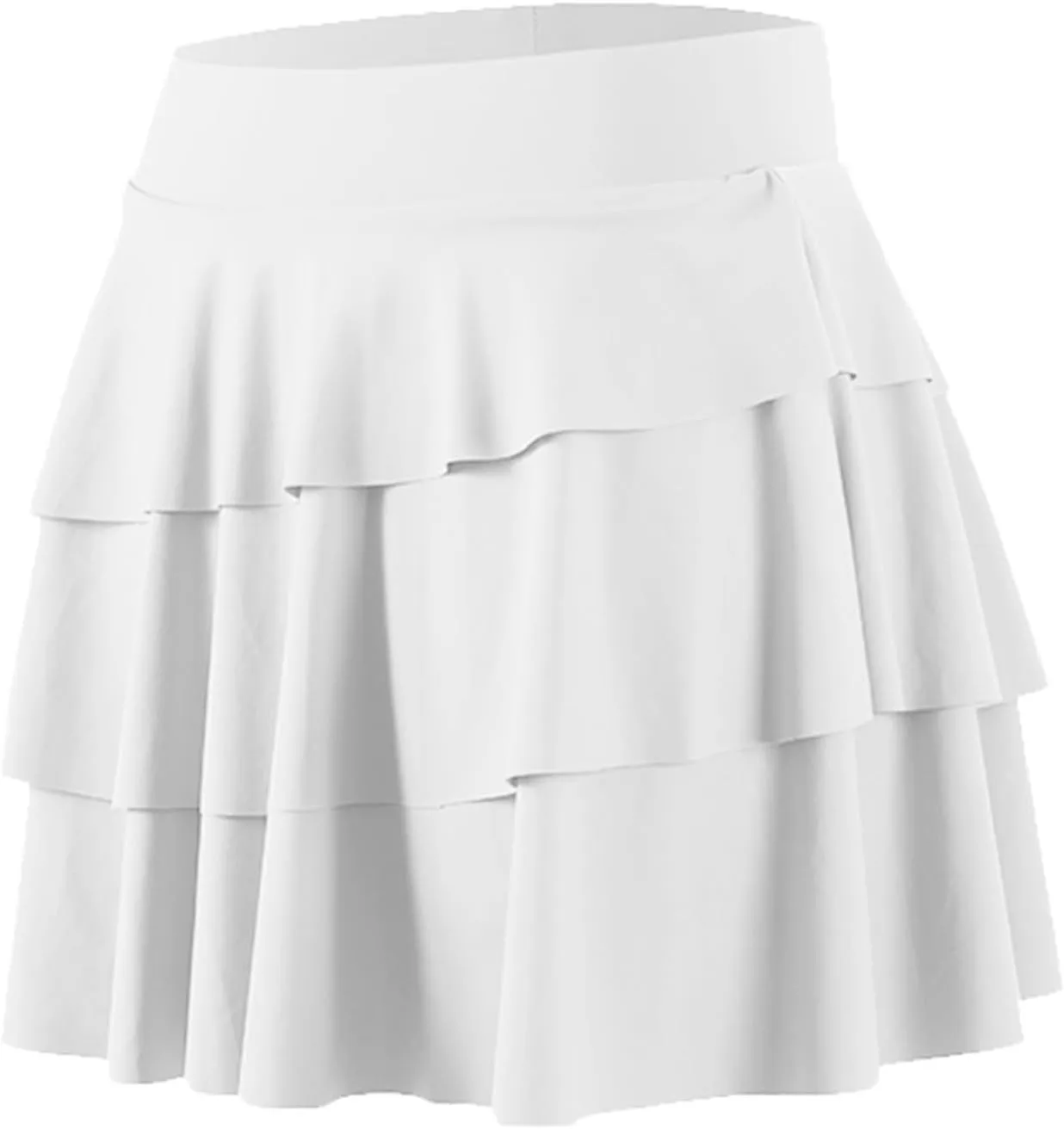 Midi Skirts for Women Summer Running Sports High Elastic Waist A-Line Pleated Athletic Yoga Tennis Skirts with Shorts