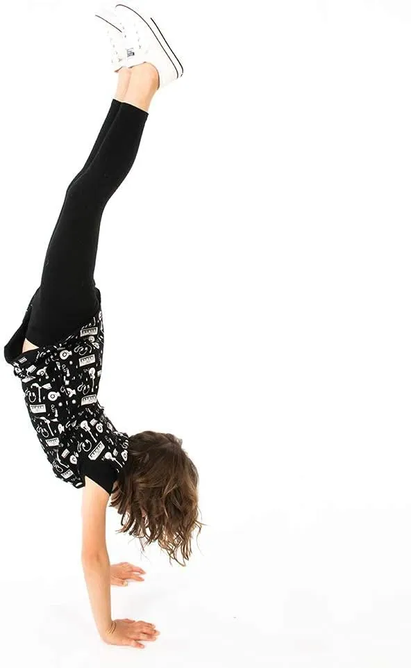 Mightly Girls' Leggings with Reinforced Knees | Organic Cotton Yoga Pants, Dance & Running Tights for Toddler&Kids Clothes