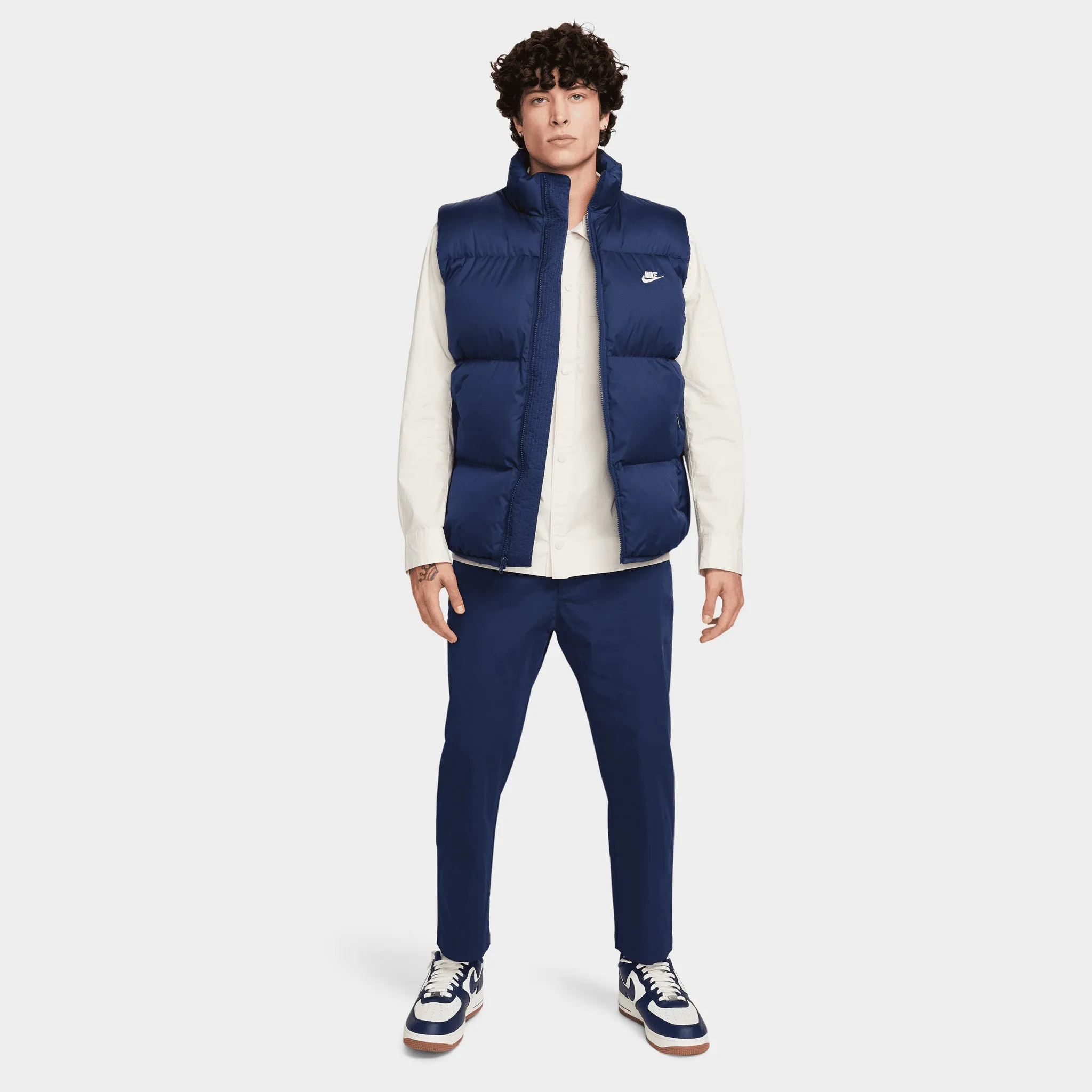 Nike Sportswear Club PrimaLoft Water-Repellent Puffer Vest Midnight Navy / White