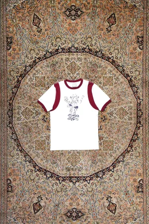 P.A.M COCO STAR X P.A.M. RINGER SS TEE (WHITE/GARNET)