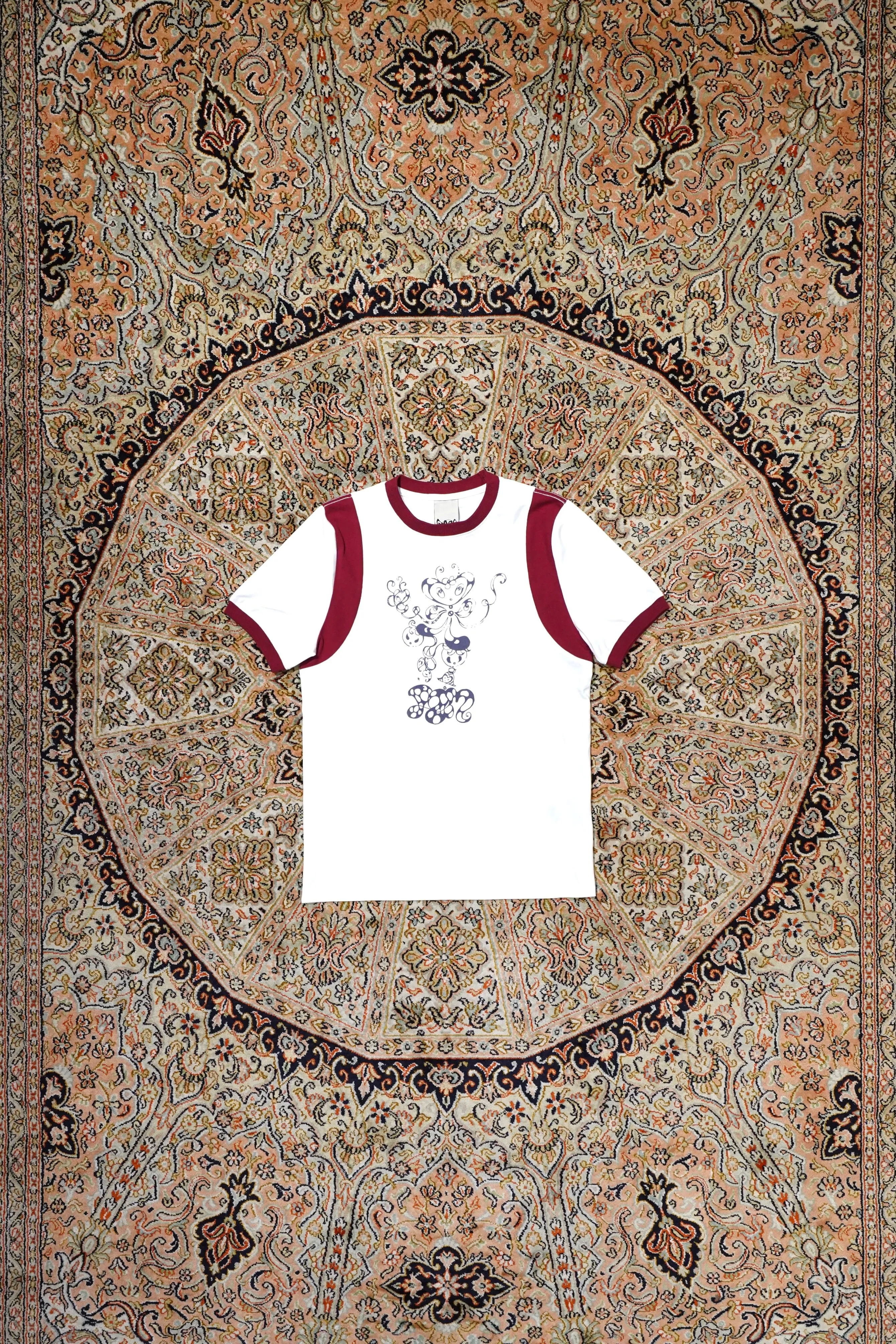 P.A.M COCO STAR X P.A.M. RINGER SS TEE (WHITE/GARNET)