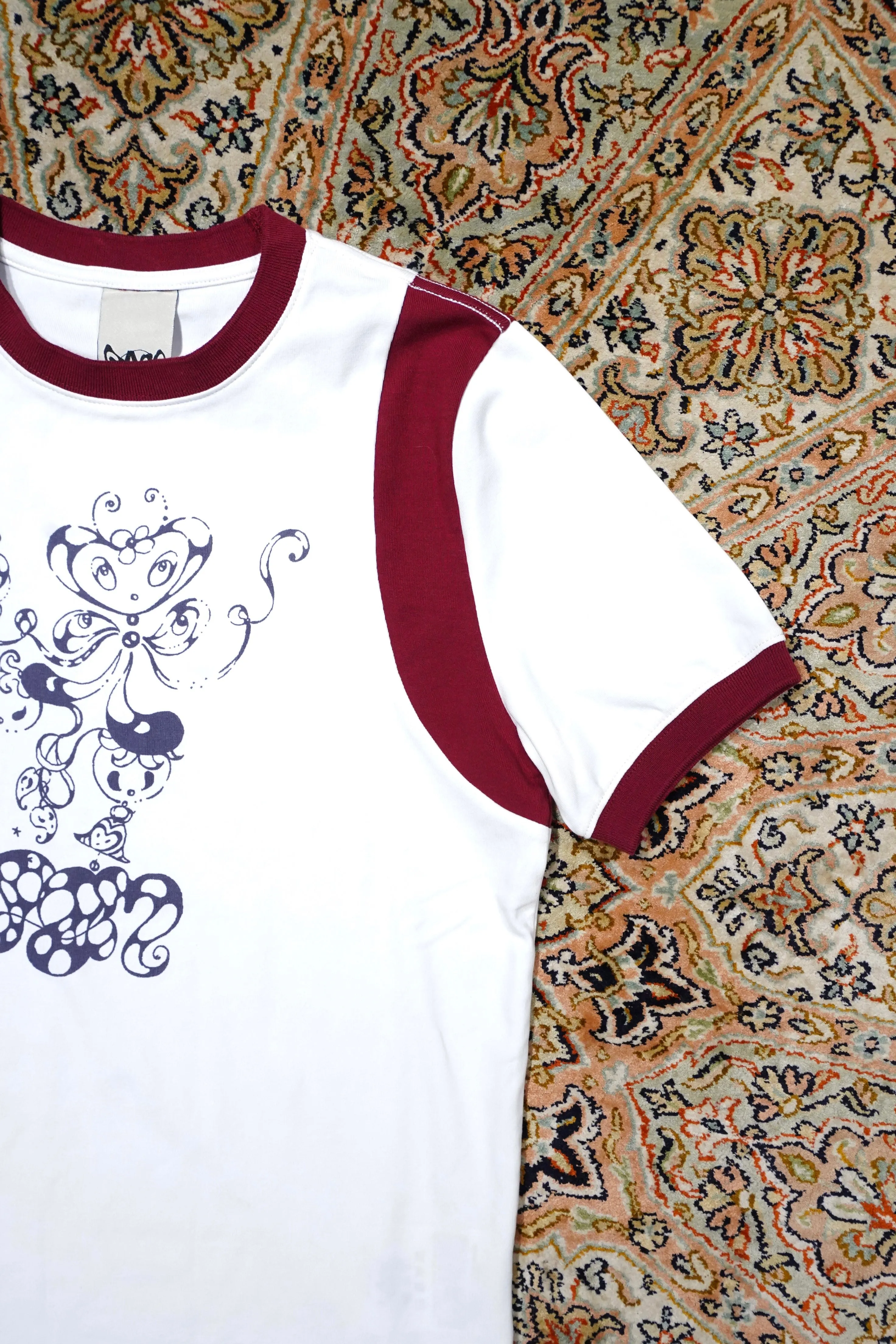 P.A.M COCO STAR X P.A.M. RINGER SS TEE (WHITE/GARNET)
