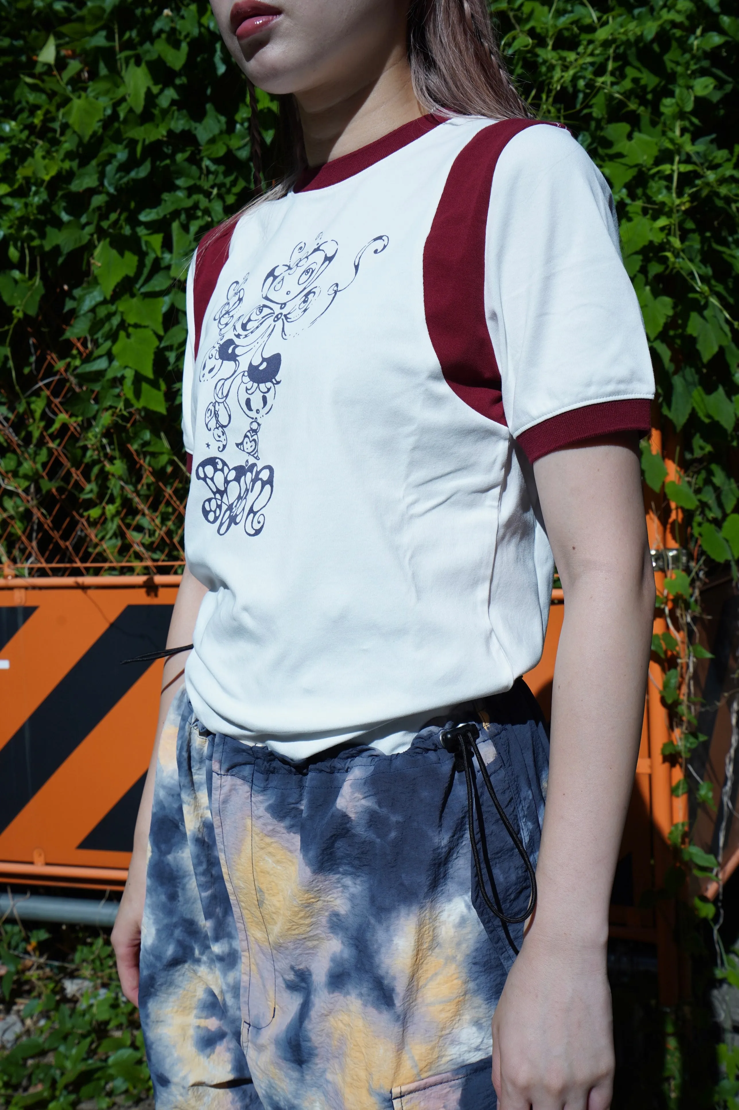 P.A.M COCO STAR X P.A.M. RINGER SS TEE (WHITE/GARNET)