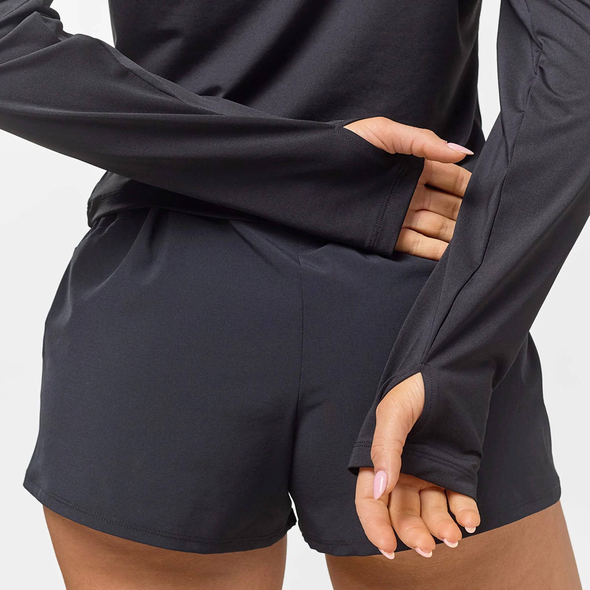Performance 1/4 Zip Top & Short Set | Black