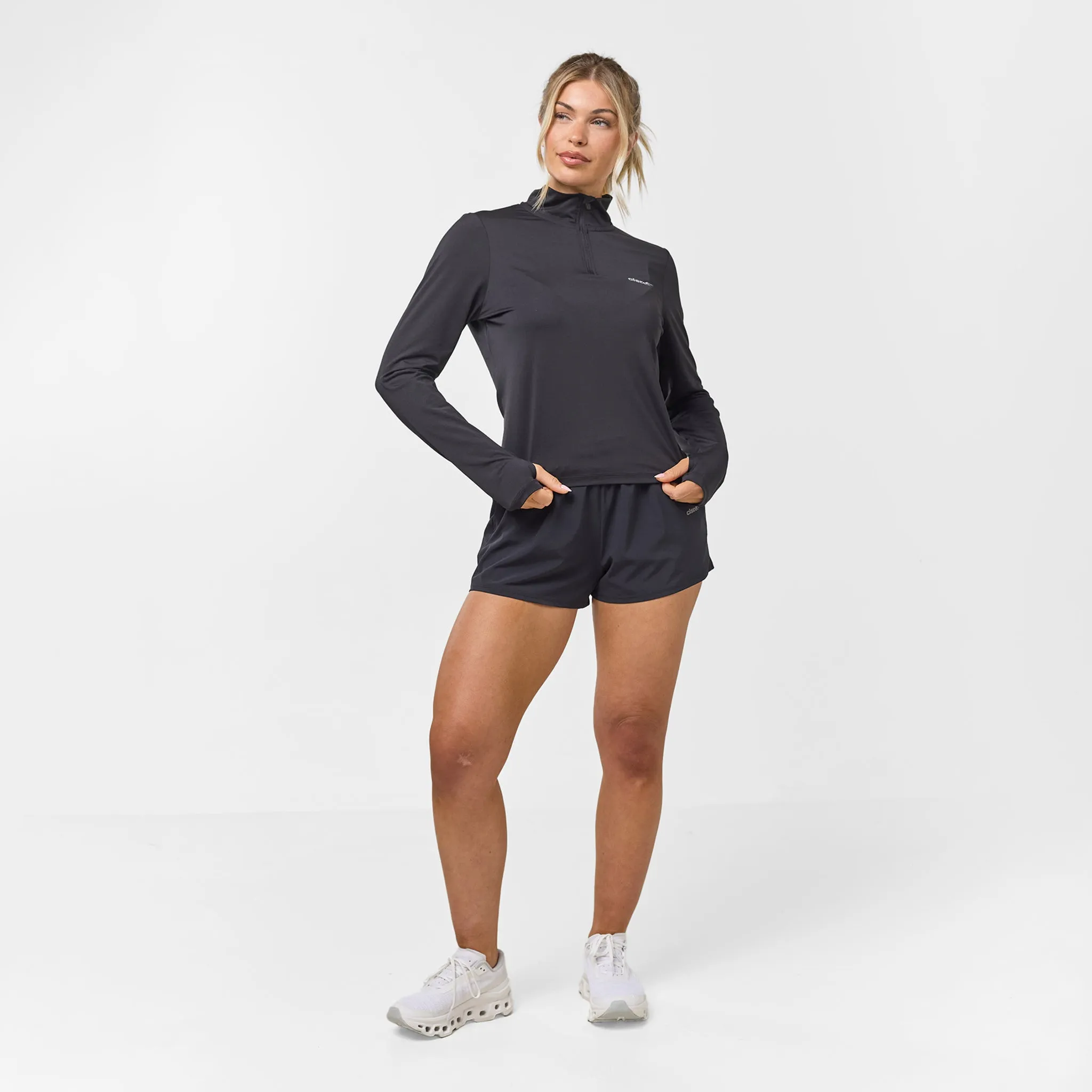 Performance 1/4 Zip Top & Short Set | Black