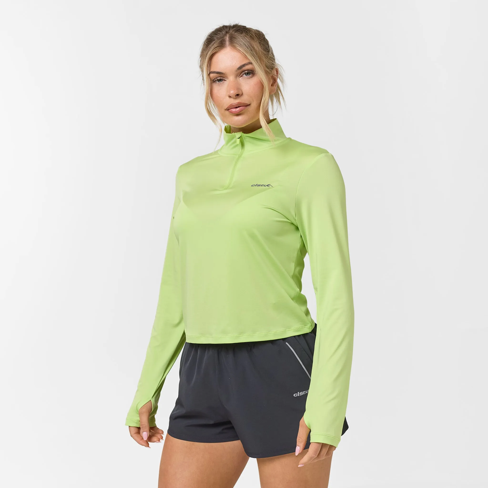 Performance 1/4 Zip Top & Short Set | Matcha Black