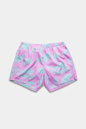 Pink el Platano Runner Swim Trunks