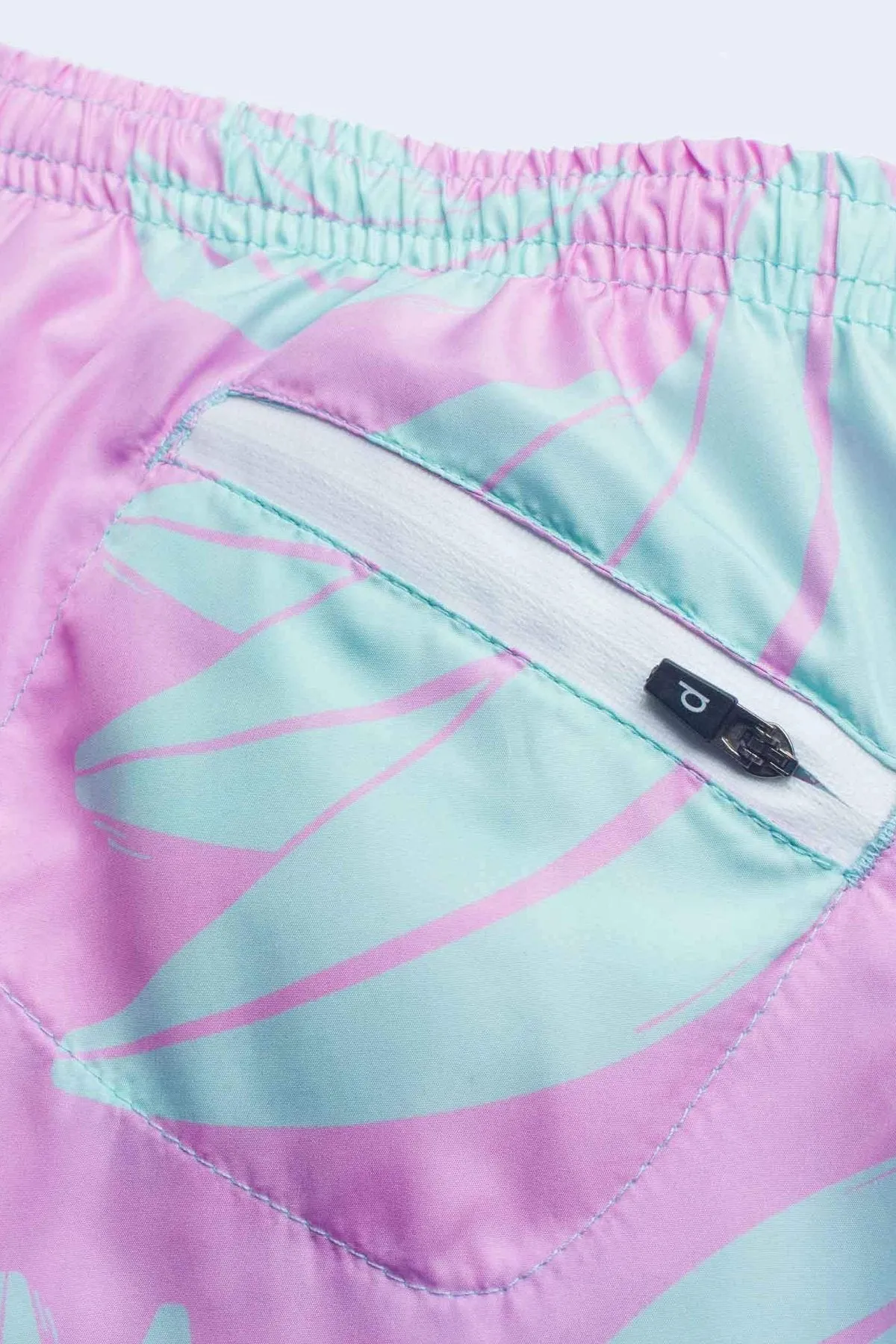 Pink el Platano Runner Swim Trunks