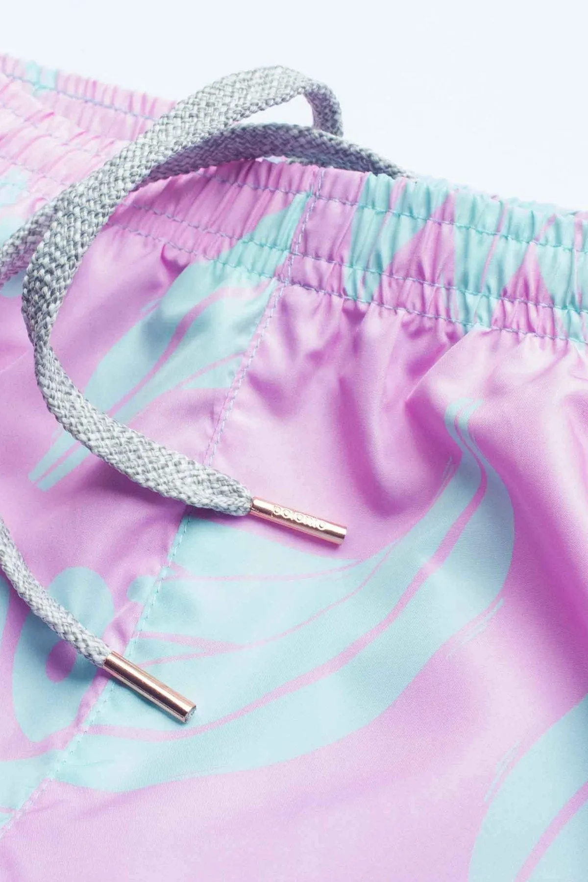 Pink el Platano Runner Swim Trunks