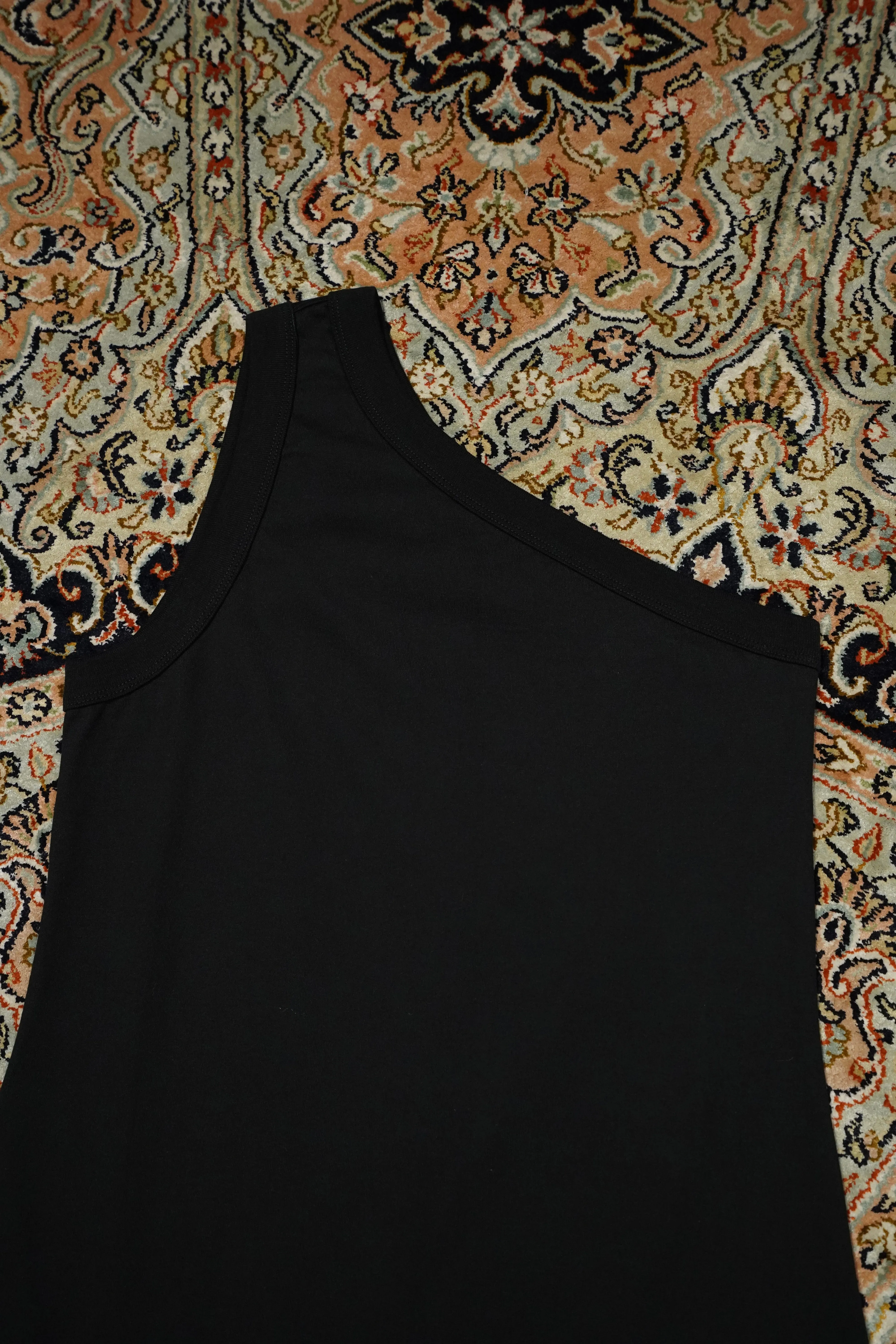 Ringer Oneshoulder One-piece (BLACK)