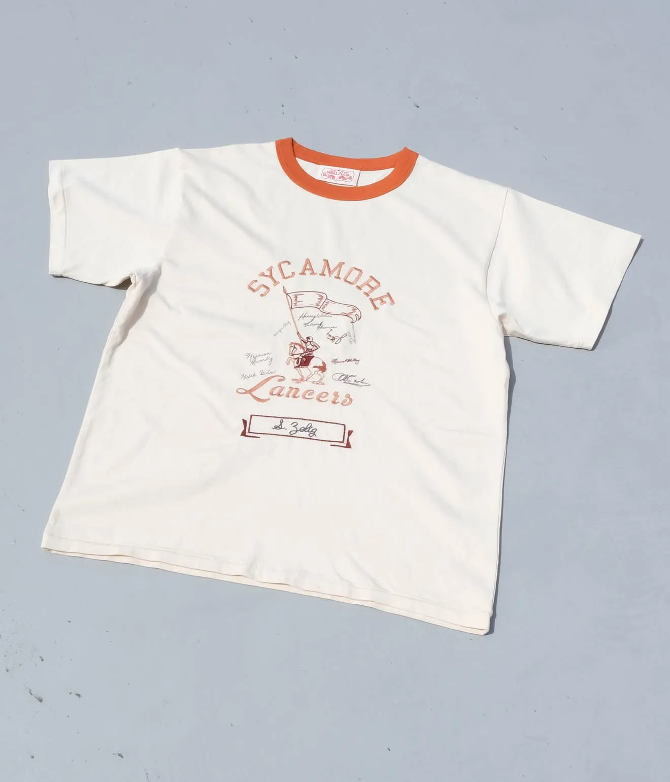Samuel Zelig "YEARBOOK TEE" (Orange Ringer)