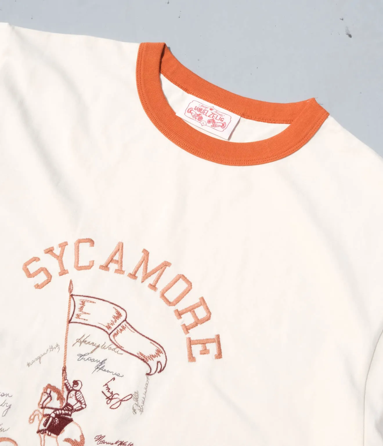Samuel Zelig "YEARBOOK TEE" (Orange Ringer)