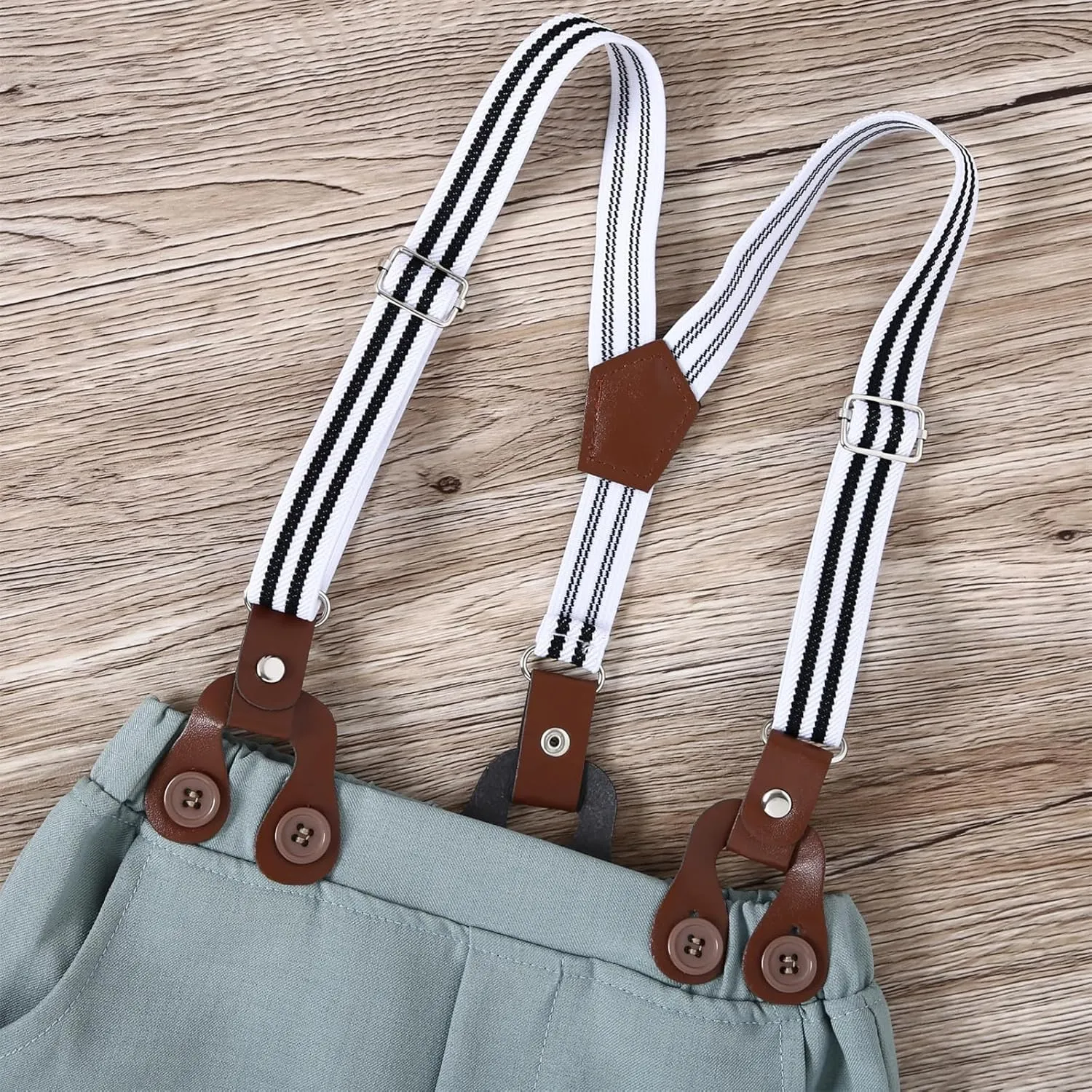 SANGTREE Boys' Long Sleeved Two-piece Set With Suspenders Suitable For All Seasons, 3 Months - 14 Years