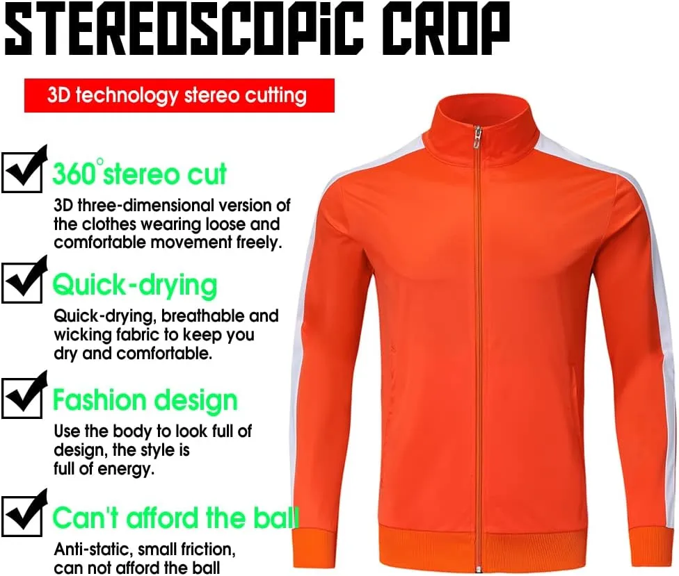 Shinestone Mens Tracksuit Set Sports Gym Training Suits Sportswear Sets with Full Zipper for Men
