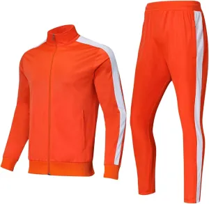 Shinestone Mens Tracksuit Set Sports Gym Training Suits Sportswear Sets with Full Zipper for Men