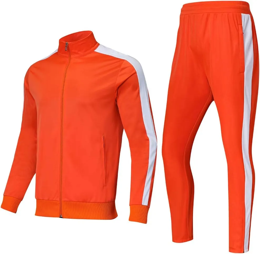 Shinestone Mens Tracksuit Set Sports Gym Training Suits Sportswear Sets with Full Zipper for Men