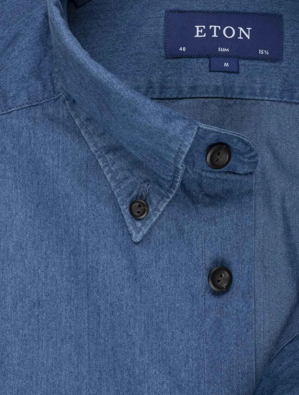 Slim Fit Lightweight Denim Shirt Navy