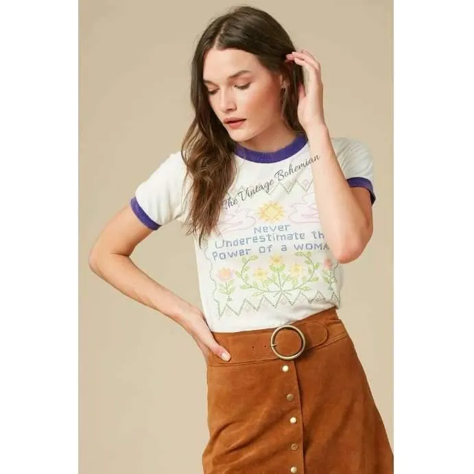 Stoned Immaculate Feminist Ringer Tee