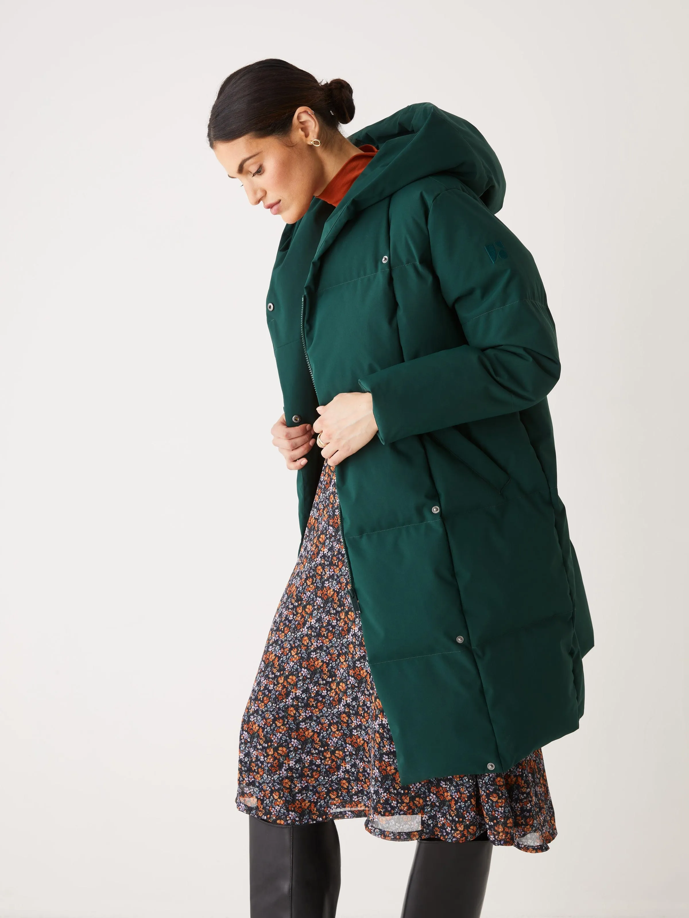 The Hygge Puffer Coat in Pine Grove