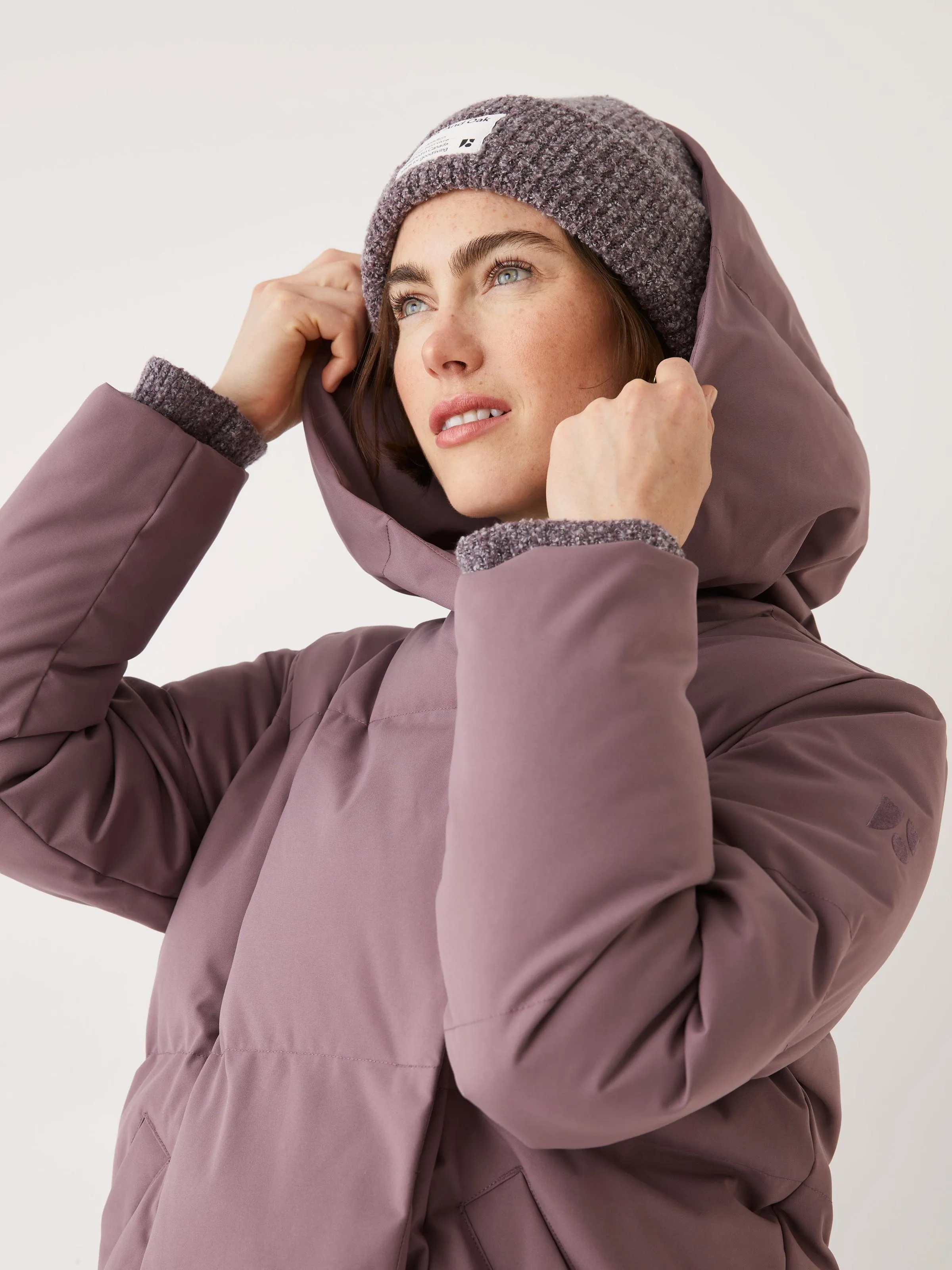 The Hygge Puffer Coat in Purple