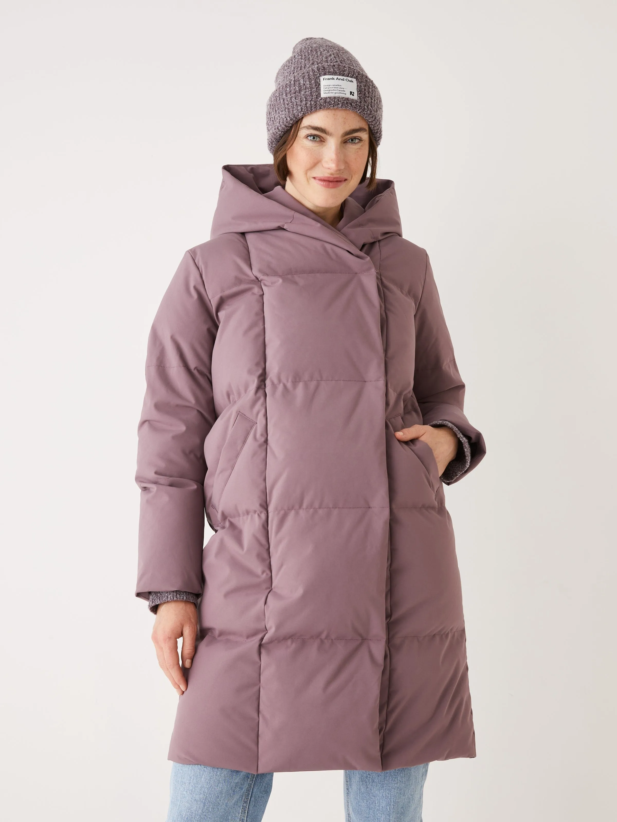 The Hygge Puffer Coat in Purple