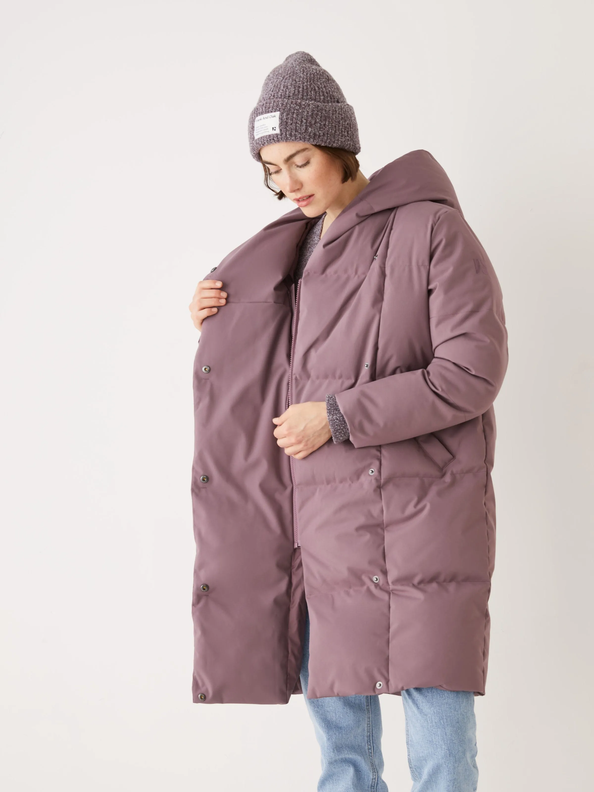 The Hygge Puffer Coat in Purple