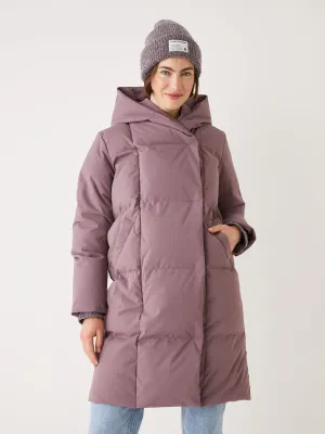 The Hygge Puffer Coat in Purple