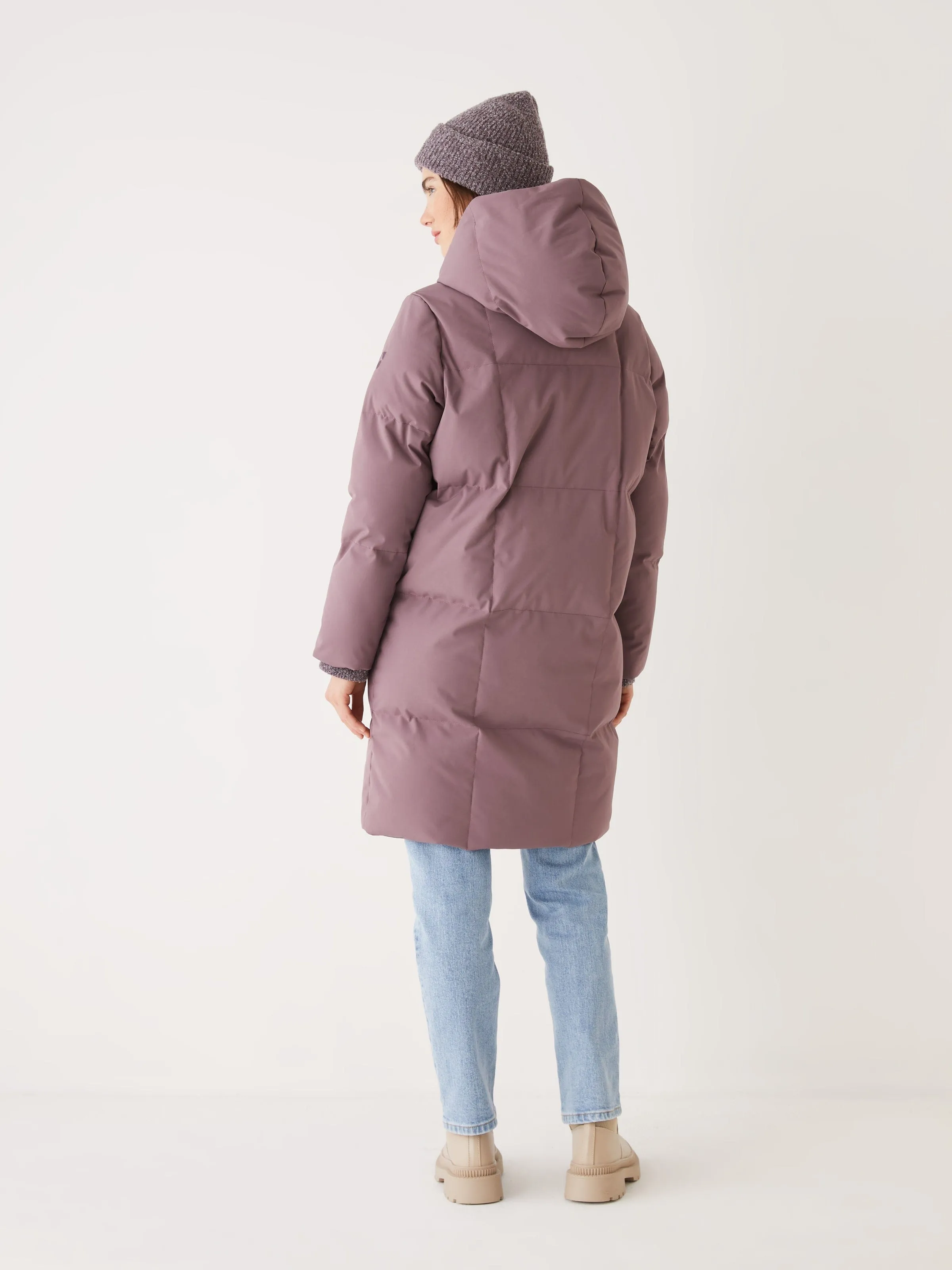 The Hygge Puffer Coat in Purple