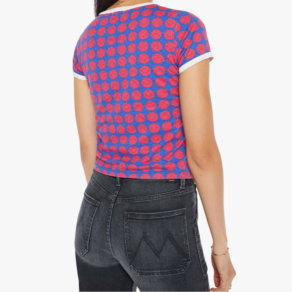 The Itty Bitty Ringer Tee (Happy Go Lucky)