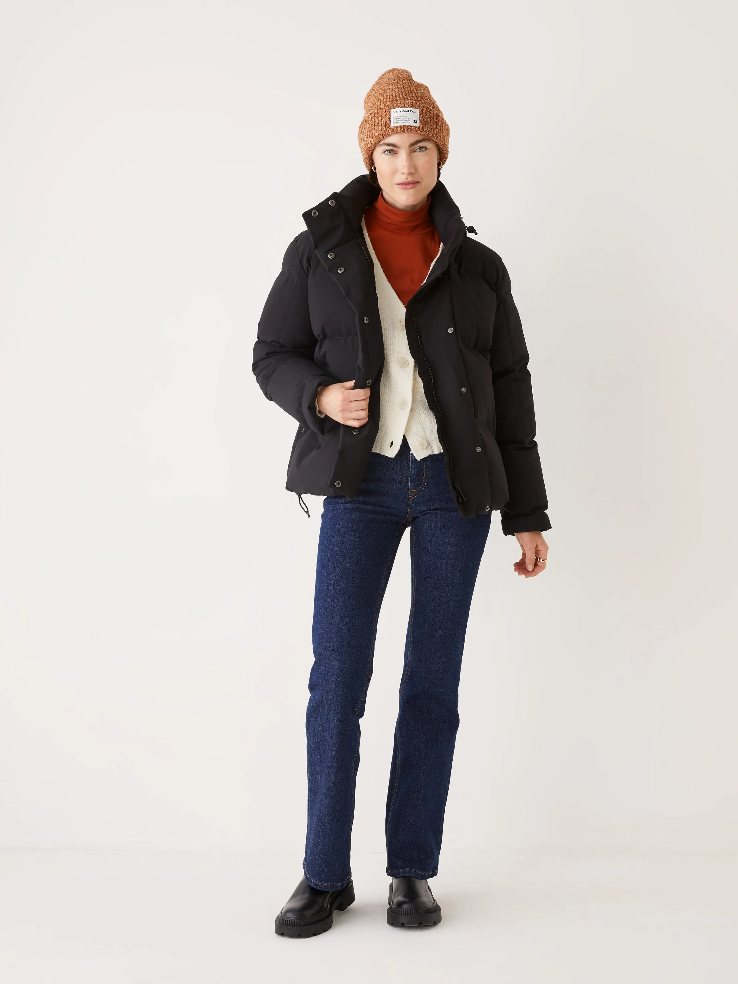 The Lykke Puffer Coat in Black