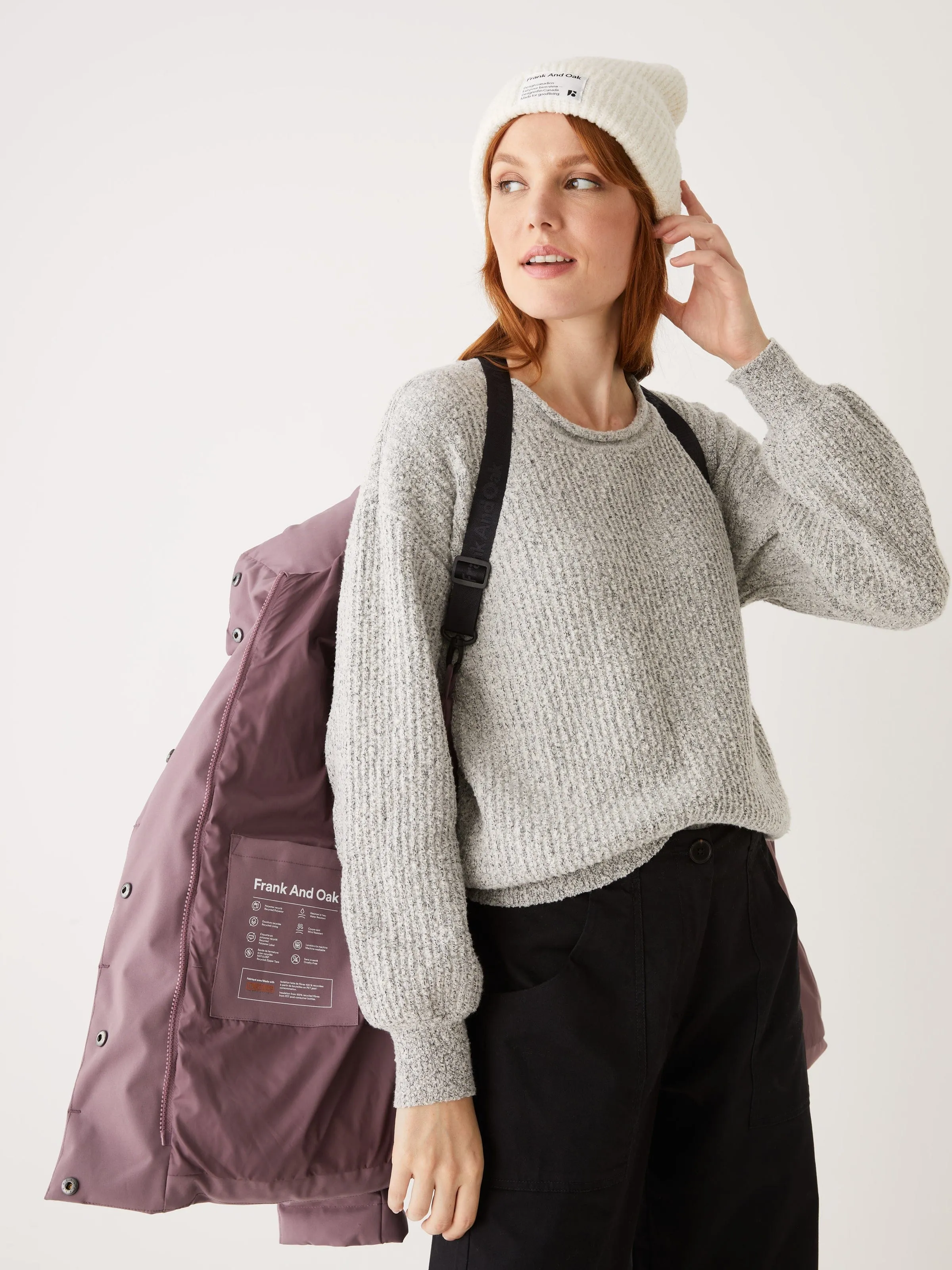 The Lykke Puffer Coat in Purple
