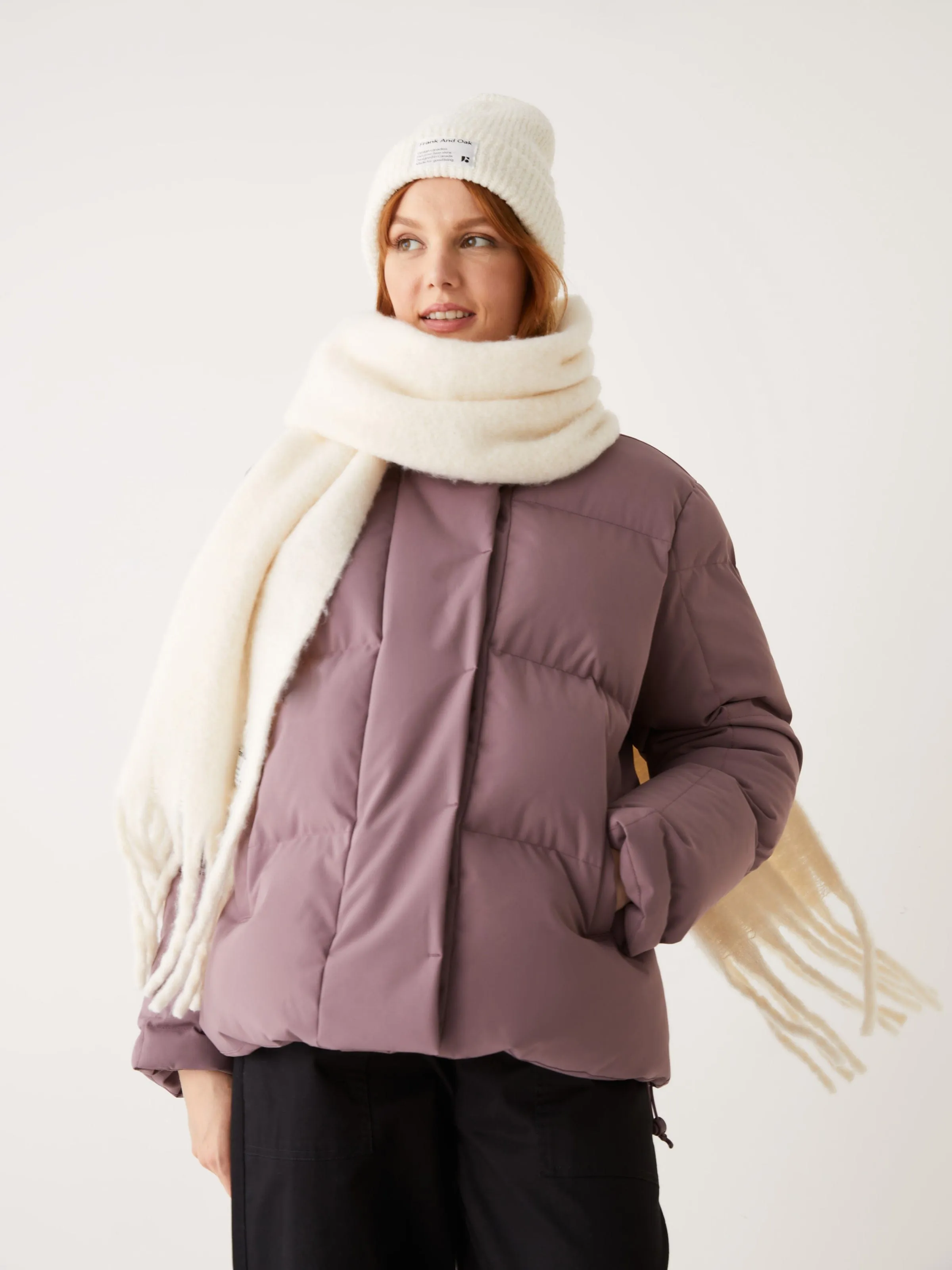 The Lykke Puffer Coat in Purple