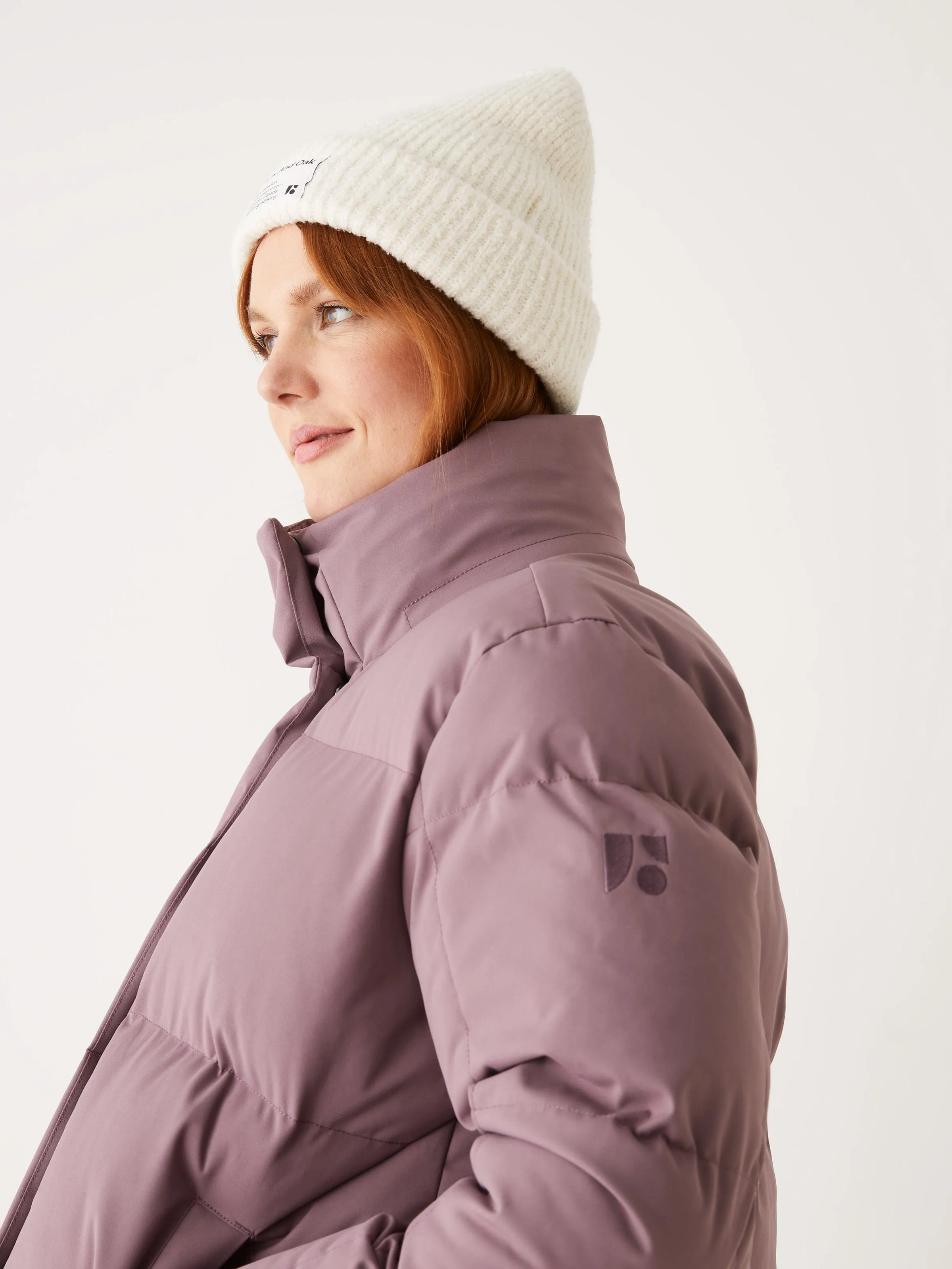 The Lykke Puffer Coat in Purple