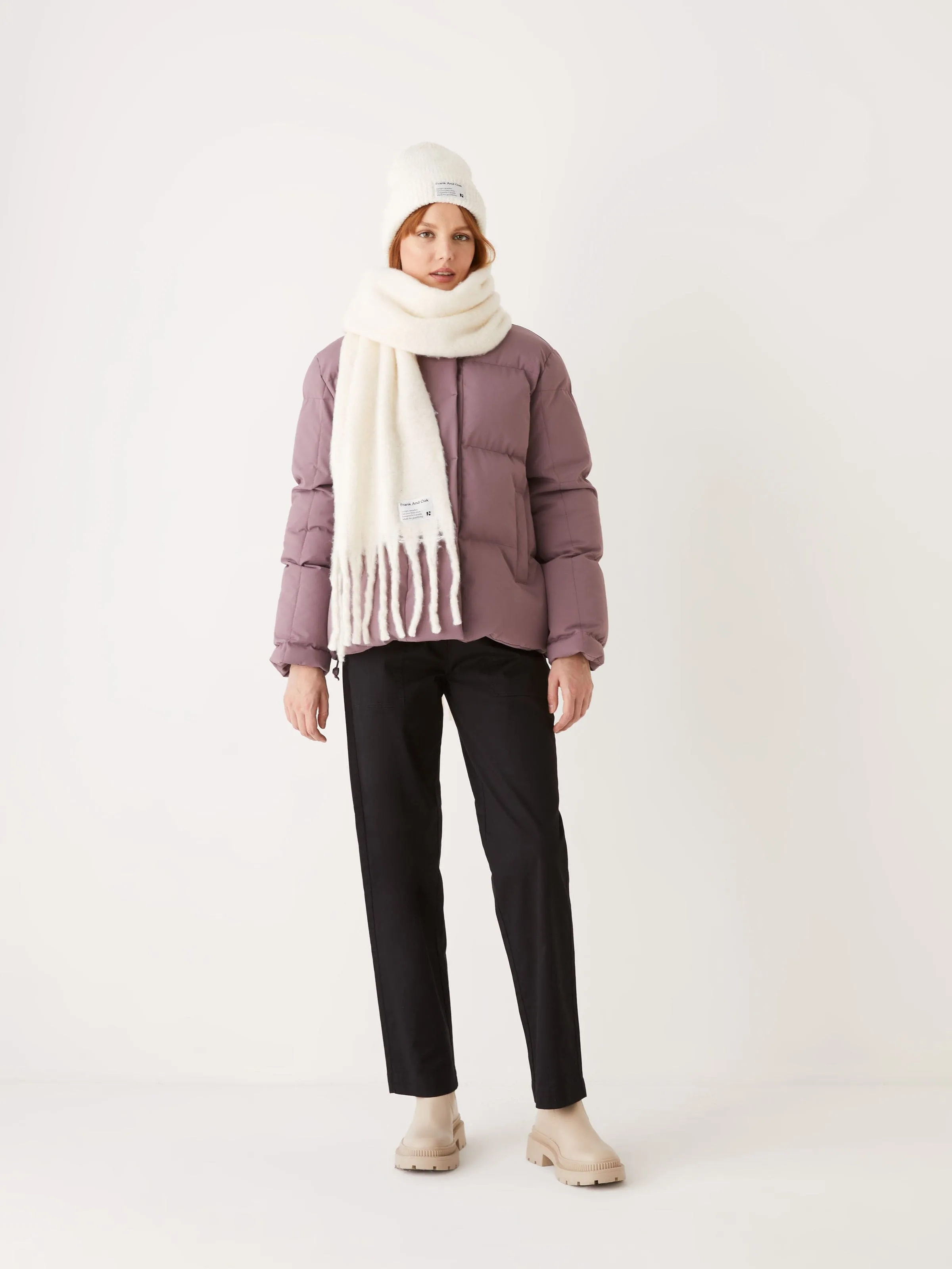 The Lykke Puffer Coat in Purple