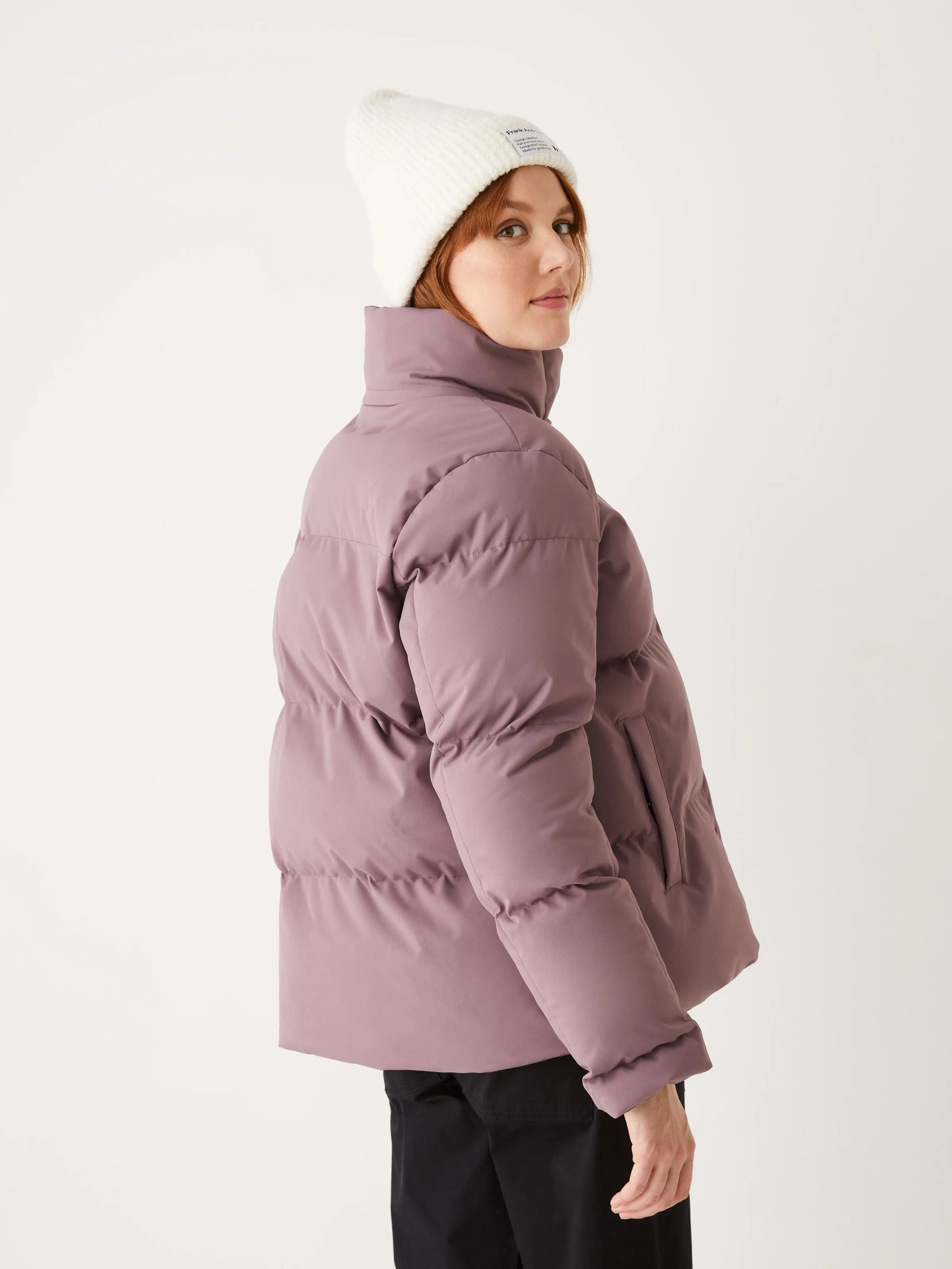 The Lykke Puffer Coat in Purple