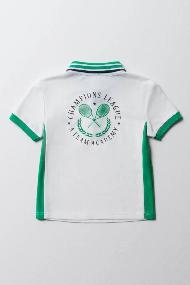 Tipped Inset Golfer Green White