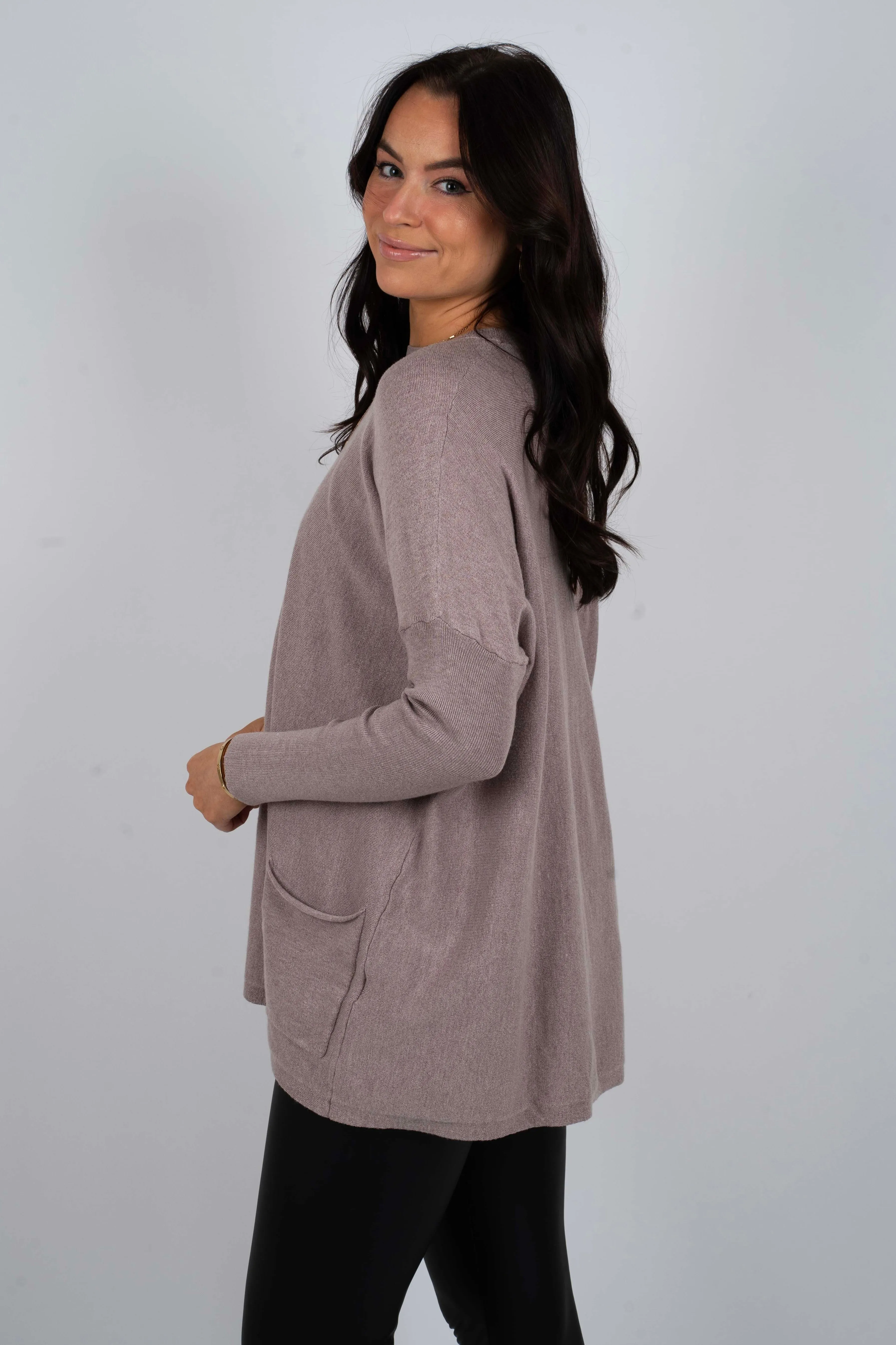 Totally Smitten Sweater (New Warm Grey)