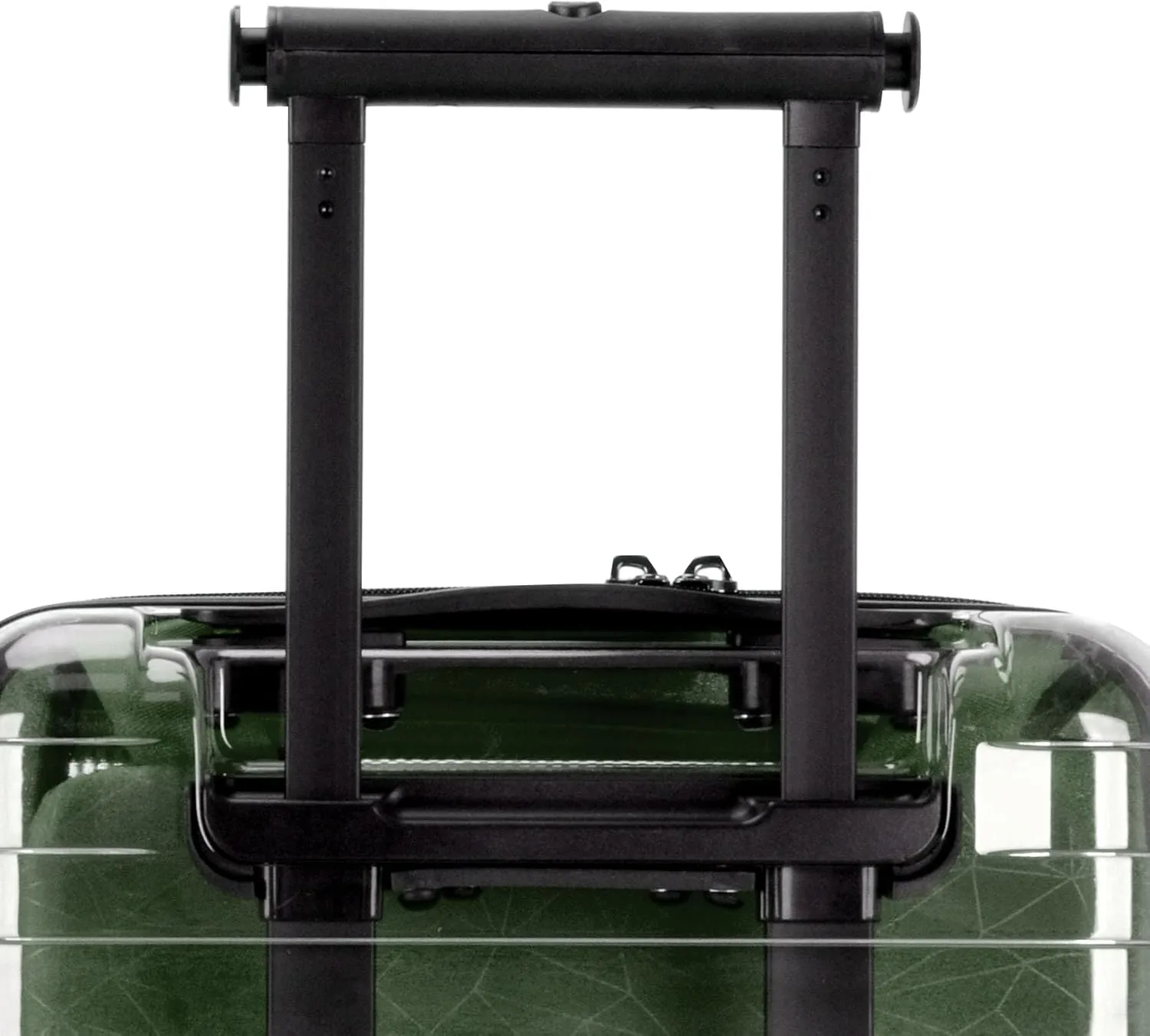 Traveler's Choice Transparent Hardside Spinner Luggage, Green, Carry-On 22-Inch