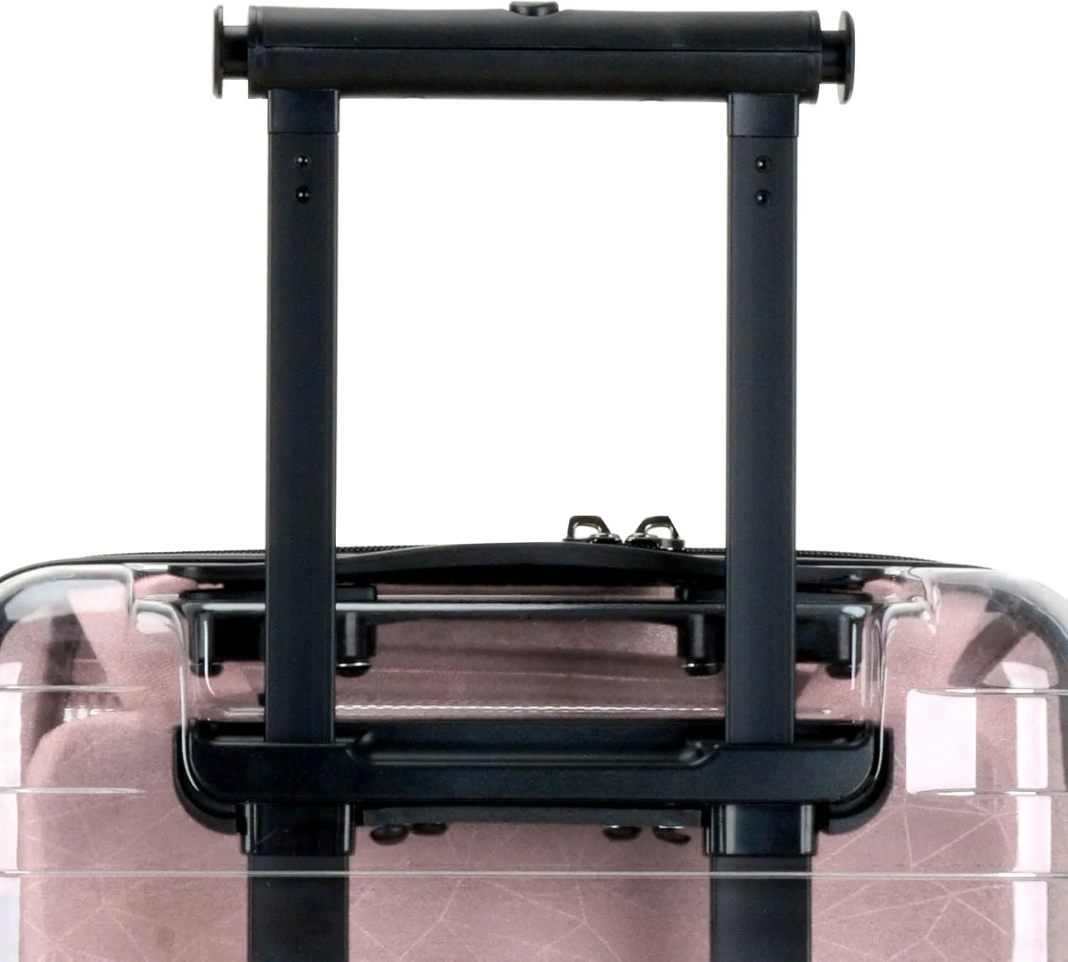 Traveler's Choice Transparent Hardside Spinner Luggage, Pink, Carry-On 22-Inch