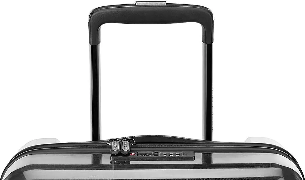 Traveler's Choice Transparent Hardside Spinner Luggage, Power Bank, Carry-On 22-Inch