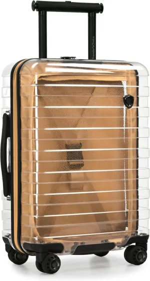 Traveler's Choice Transparent Hardside Spinner Luggage, Tan, Carry-On 22-Inch