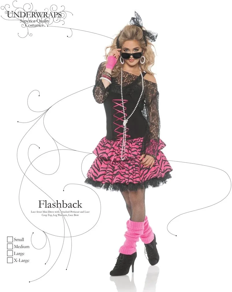 UNDERWRAPS Women's 80's Flashback Retro Pop Star Costume
