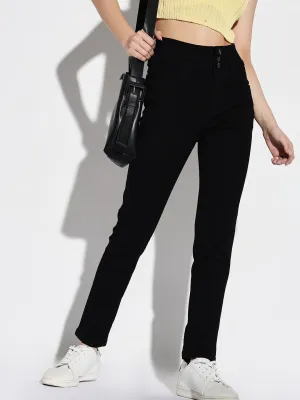 Women Black Comfort Slim Fit Acid Wash Stretchable Jeans