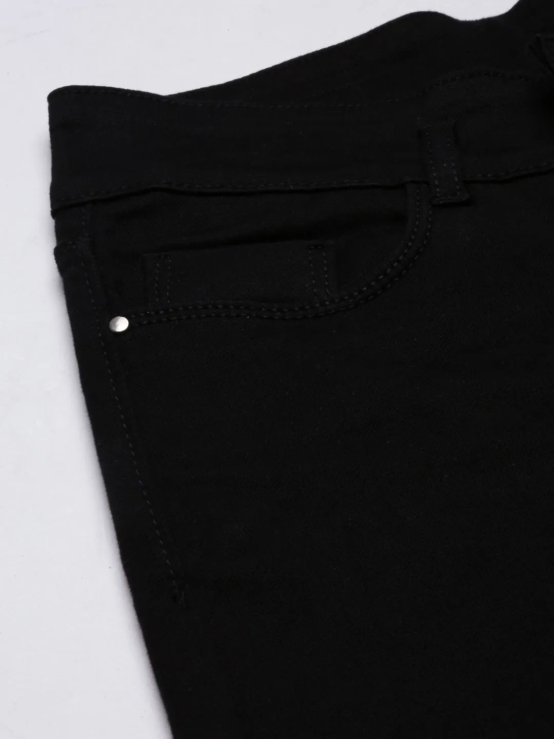 Women Black Jean Slim Fit Mid-Rise Stretchable Jeans